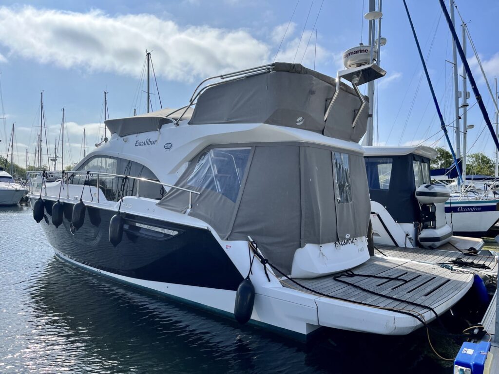 A Yacht with coverings